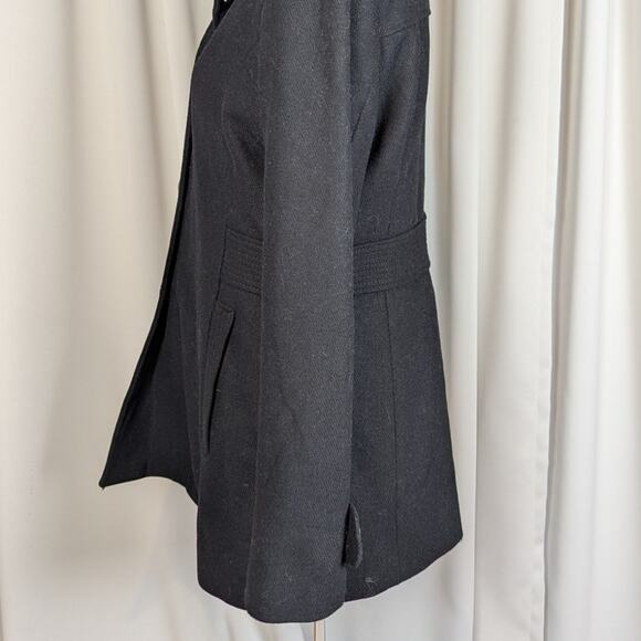 Kenneth Cole Wool Blend Overcoat Black Size 10 - Picture 10 of 16